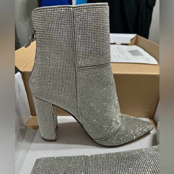 NWT! Steve Madden Trista Rhinestone Heeled Boots - Picture 2 of 5